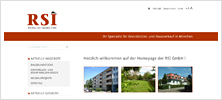 Webdesign für die die RSI Immobilien GmbH aus München